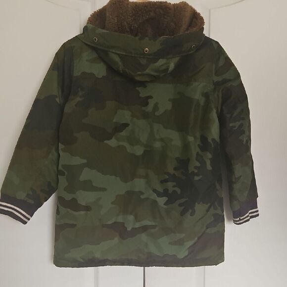 Crewcuts Green and Brown Puffer Jacket with Hood - Picture 5 of 16